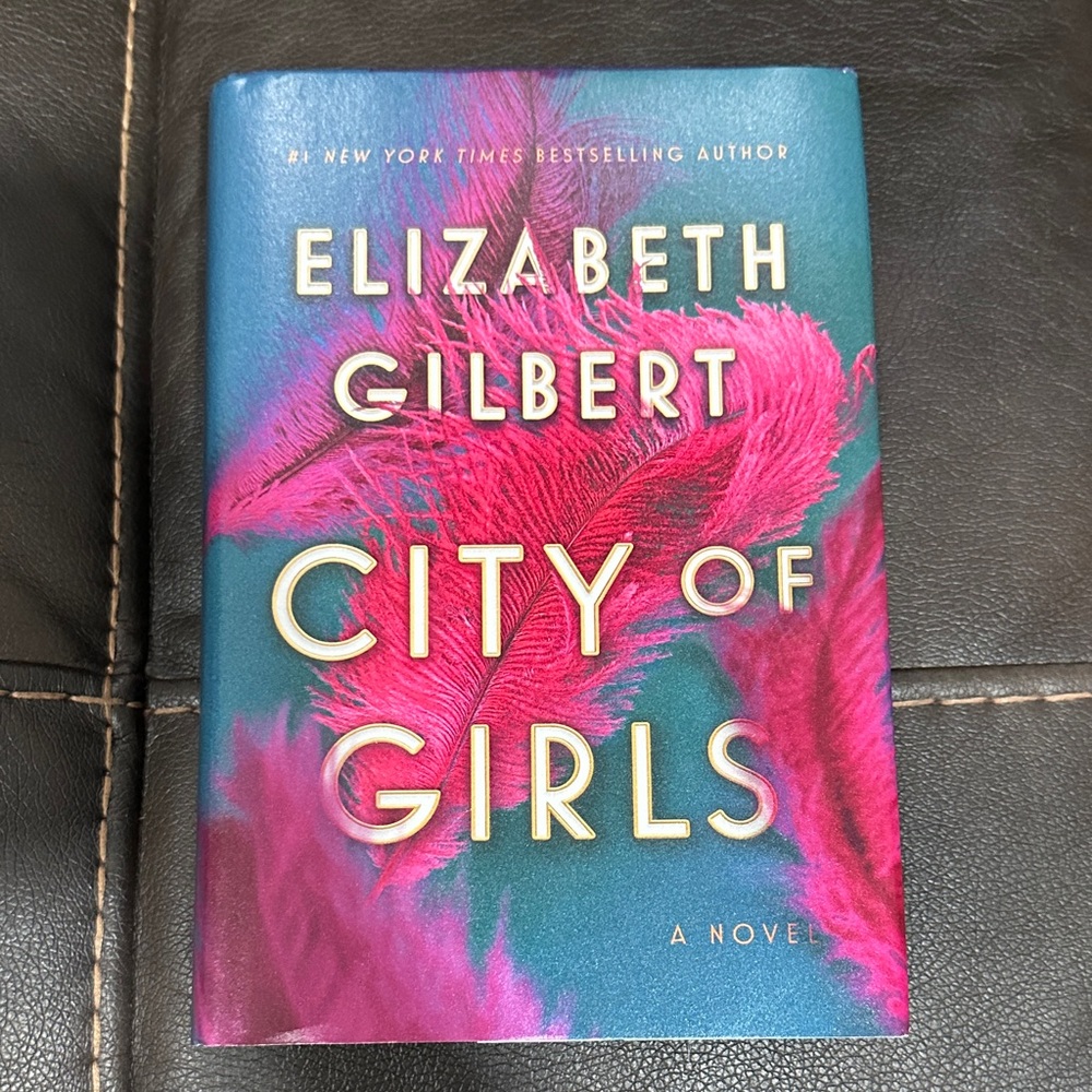 Elizabeth Gilbert "City of Girls" Hardcover - Teal & Hot Pink Cover